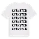 White t-shirt med Kyrksten ordlek t-shirt
