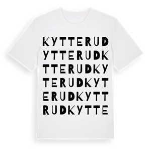 Kytterud ordlek t-shirt – ekologisk bomull t-shirt från PinShirt