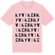 Pink Cotton t-shirt med Kyviken ordlek t-shirt