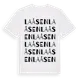 White t-shirt med Laåsen ordlek t-shirt