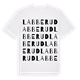 White t-shirt med Labberud ordlek t-shirt