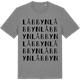 Mid Heather Gray t-shirt med Låbbyn ordlek t-shirt