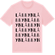 Pink Cotton t-shirt med Låbbyn ordlek t-shirt