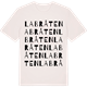 Vintage White t-shirt med Labråten ordlek t-shirt