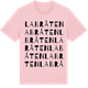 Pink Cotton t-shirt med Labråten ordlek t-shirt