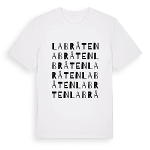Labråten ordlek t-shirt – ekologisk bomull t-shirt från PinShirt