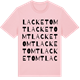 Pink Cotton t-shirt med Lacketomt ordlek t-shirt