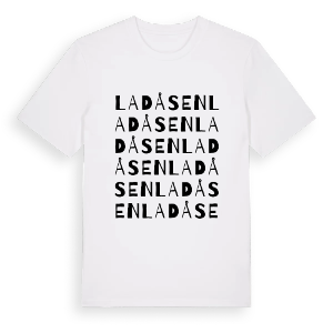 Ladåsen ordlek t-shirt – ekologisk bomull t-shirt från PinShirt