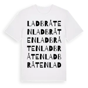 Ladbråten ordlek t-shirt – ekologisk bomull t-shirt från Pinshirt