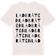 Vintage White t-shirt med Ladbråten ordlek t-shirt