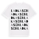 White t-shirt med Ladkasen ordlek t-shirt