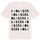 Vintage White t-shirt med Ladkasen ordlek t-shirt