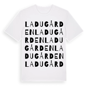 Ladugården ordlek t-shirt – ekologisk bomull t-shirt från Pinshirt
