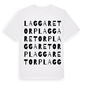 Laggaretorp ordlek t-shirt – ekologisk bomull t-shirt från Pinshirt