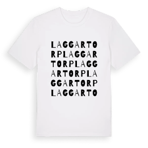 Laggartorp ordlek t-shirt – ekologisk bomull t-shirt från PinShirt