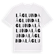White t-shirt med Låglunda ordlek t-shirt