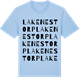 Blue Soul t-shirt med Lakenestorp ordlek t-shirt