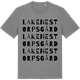 Mid Heather Gray t-shirt med Lakenestorps gård ordlek t-shirt