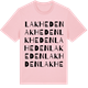 Pink Cotton t-shirt med Lakheden ordlek t-shirt