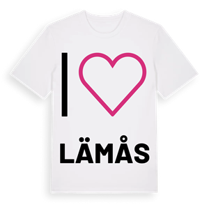 Jag älskar Lämås t-shirt stort tryck – ekologisk bomull t-shirt från PinShirt