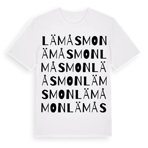 Lämåsmon ordlek t-shirt – ekologisk bomull t-shirt från Pinshirt