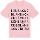 Pink Cotton t-shirt med Lämbacken ordlek t-shirt