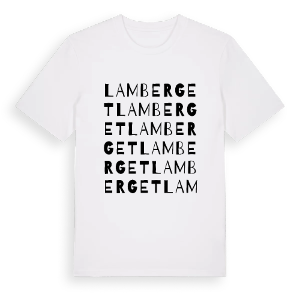 Lamberget ordlek t-shirt – ekologisk bomull t-shirt från PinShirt
