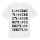 White t-shirt med Lamberget ordlek t-shirt