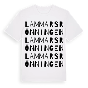 Lammarsrönningen ordlek t-shirt – ekologisk bomull t-shirt från PinShirt