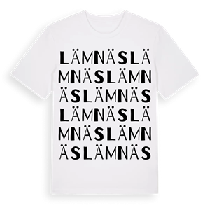 Lämnäs ordlek t-shirt – ekologisk bomull t-shirt från PinShirt