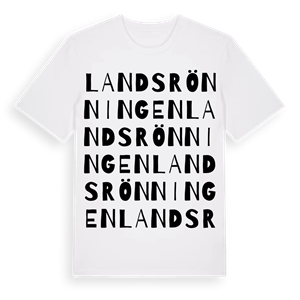 Landsrönningen ordlek t-shirt – ekologisk bomull t-shirt från Pinshirt
