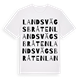 White t-shirt med Landsvägsbråten ordlek t-shirt
