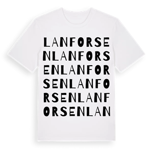 Lanforsen ordlek t-shirt – ekologisk bomull t-shirt från Pinshirt