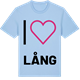 Blue Soul t-shirt med Jag älskar Lång t-shirt stort tryck