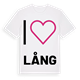 Jag älskar Lång t-shirt stort tryck