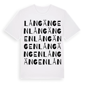 Långängen ordlek t-shirt – ekologisk bomull t-shirt från PinShirt
