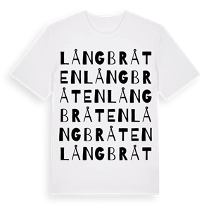 Långbråten ordlek t-shirt – ekologisk bomull t-shirt från PinShirt