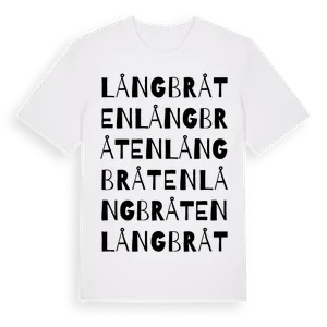 Långbråten ordlek t-shirt – ekologisk bomull t-shirt från Pinshirt