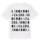 White t-shirt med Långbrobacken ordlek t-shirt