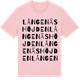 Pink Cotton t-shirt med Långenäshöjden ordlek t-shirt