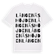 White t-shirt med Långenäshöjden ordlek t-shirt