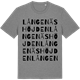 Mid Heather Gray t-shirt med Långenäshöjden ordlek t-shirt