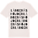 Vintage White t-shirt med Långenäshöjden ordlek t-shirt