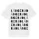 White t-shirt med Långerud ordlek t-shirt