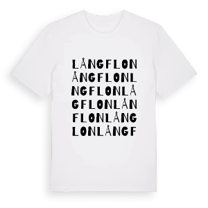 Långflon ordlek t-shirt – ekologisk bomull t-shirt från PinShirt