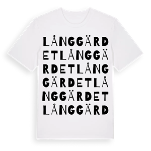 Långgärdet ordlek t-shirt – ekologisk bomull t-shirt från PinShirt