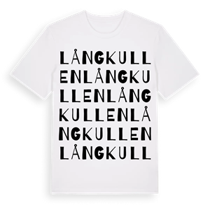 Långkullen ordlek t-shirt – ekologisk bomull t-shirt från PinShirt