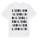 White t-shirt med Långlanda ordlek t-shirt