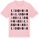 Pink Cotton t-shirt med Långmoarna ordlek t-shirt