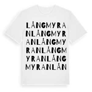 Långmyran ordlek t-shirt – ekologisk bomull t-shirt från PinShirt